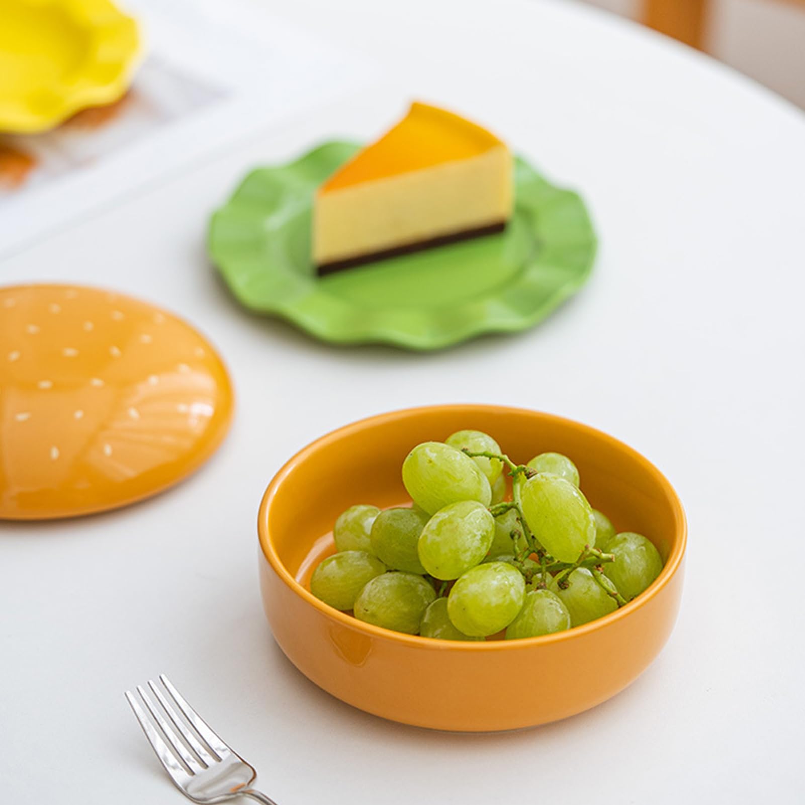 Juego platos hamburguesa Vajilla cerámica apilable apta para microondas | Set de vajilla, cuencos y platos para hogar, cocina, restaurante, camping, picnic, , cumpleaños, comida, sushi, comida