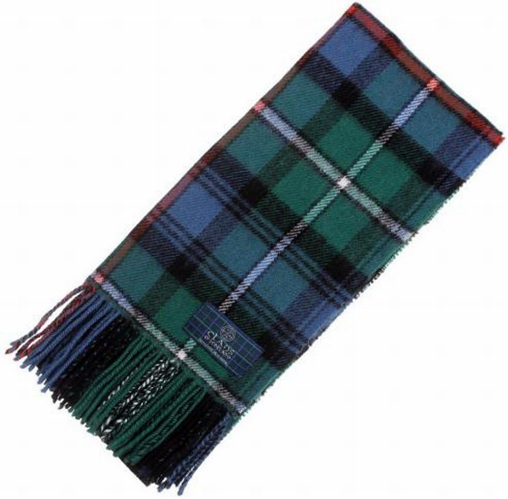 The Scotland Kilt Company Unisex 100% Scottish Wool Scarf Long Neck Shawl with Fringe - Various Clans