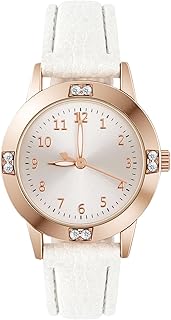 Damenuhr Leder, Damen Analog Quarz Uhr mit Leder Armband, Uhren Damen Einfache Business Klassische Armbanduhr Lässig Quarzuhr Kleideruhr