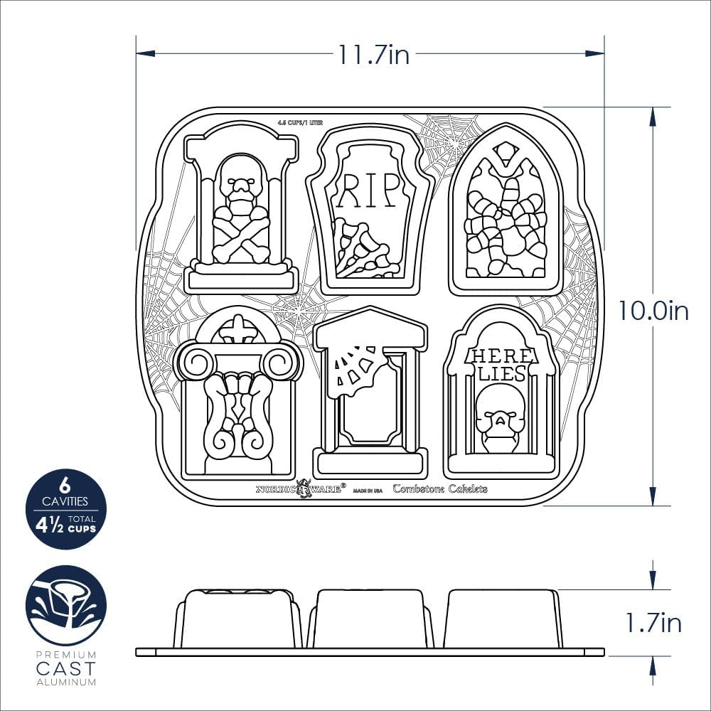 Nordic Ware Tombstone Cakelet Pan - Image 3