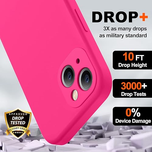 Miniatura 4 de BossKiss Funda compatible con iPhone 13, silicona de alta calidad mejorada protección de cámara 2 protectores de pantalla forro de microfibra suave