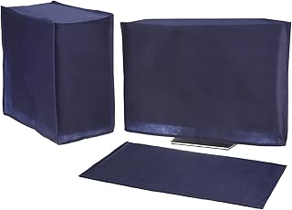 PATIKIL Computer Dust Cover Set, 19" Monitor Keyboard and Host PC Dust Proof Computer Protection Case for Desktop PC CPU Protector - 3Pcs (Blue)