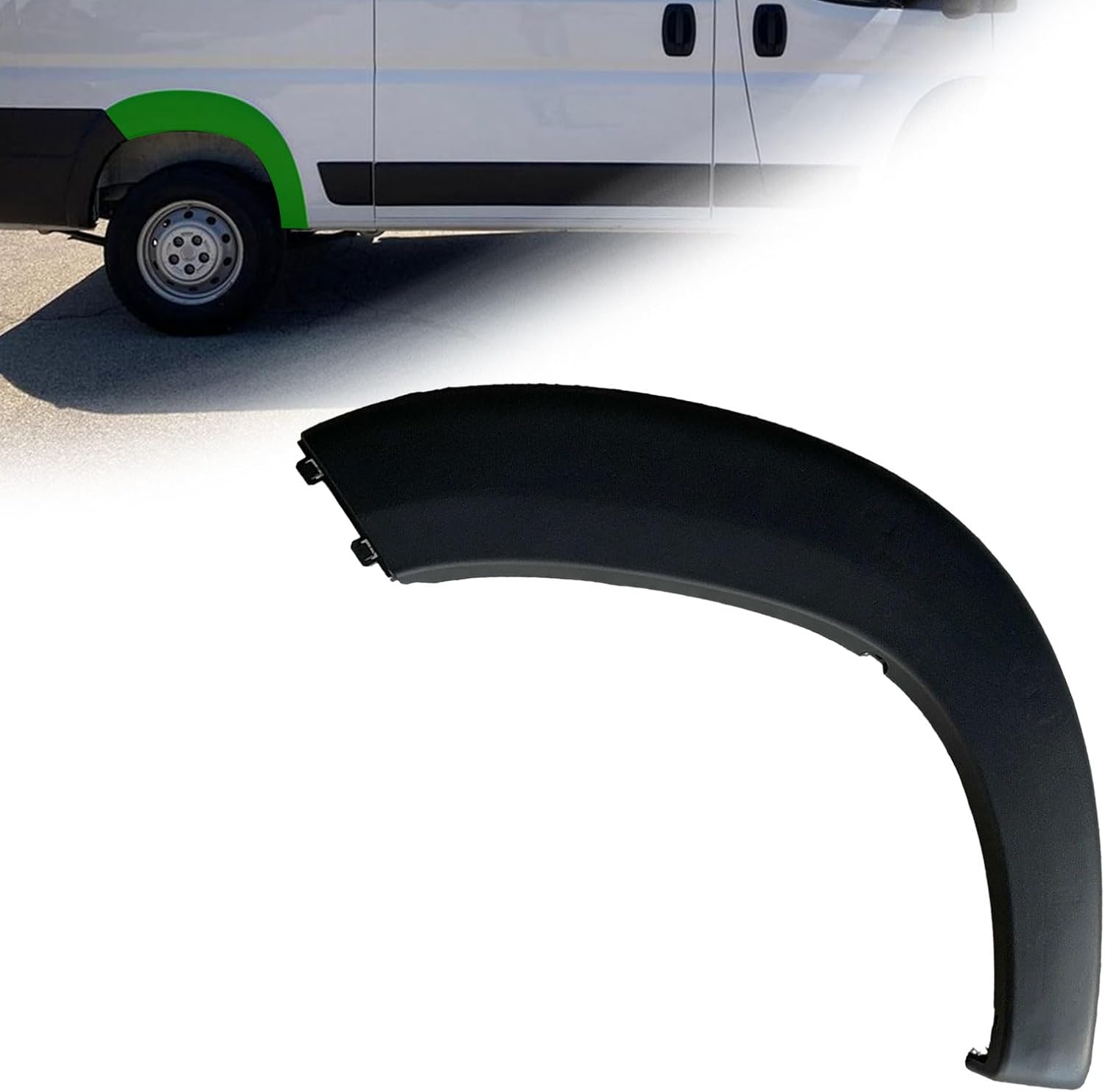Rear Wheel Trim Fender Flare Molding Panel Quarter Panel Molding Compatible with RAM ProMaster 1500 ProMaster 2500 ProMaster 3500 Cargo Van 2019 2020 2021 2022 2023 2024 5LP20JXWAB (Right)