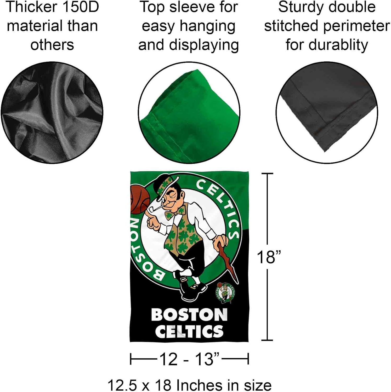 Boston Celtics Double Sided Garden Flag - Image 3