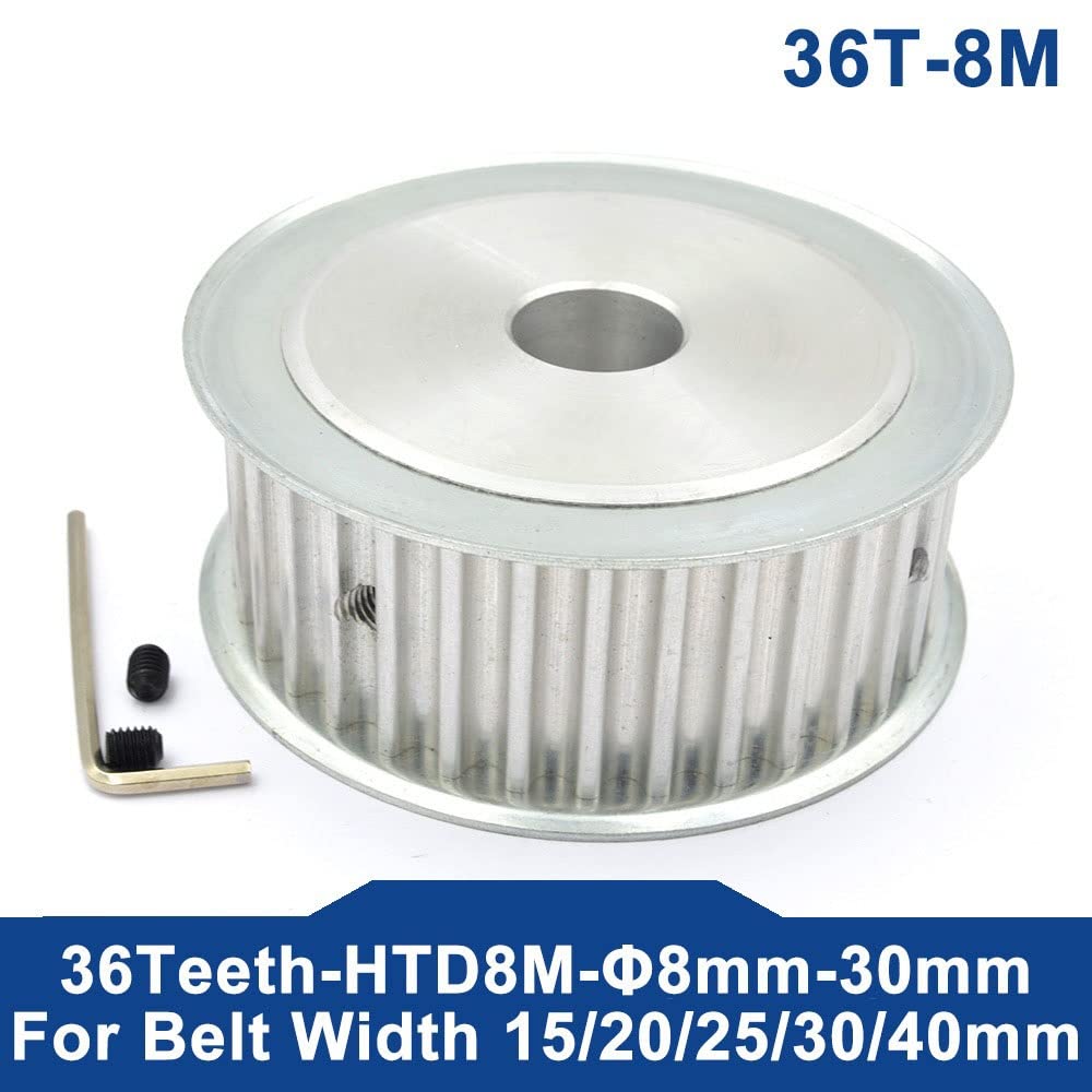1PC Arc HTD 8M 36 zębów synchroniczne koło pasowe rozrządu okrągły otwór 8-28mm dla szerokości paska 25/30/40mm HTD8M 36-8M AF 36T 36 zębów(17mm,For belt width 40mm)