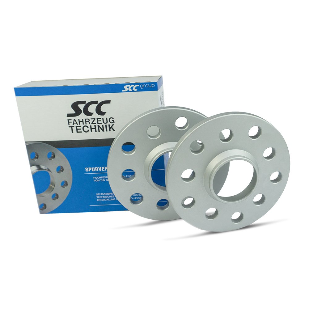 SCC Spurverbreiterung 12118E silber eloxiert LK 112/5+100/5 NLB 57,1 10mm 2 Stück