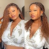 QVR Afro Kinkys Bulk Human Hair for Dreadlock Extensions Repair Locs 50 Gram/Pack,Auburn Brown 16inches Mini Spring Twist Braiding Afro Kinky Human Hair for LocKs