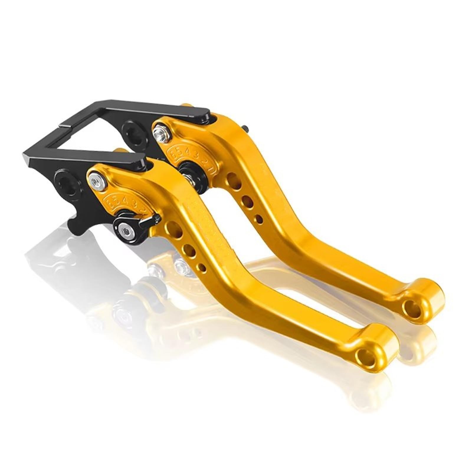 BeiZhengbhD Clutch Lever Handlebar 2024 Brake Clutch Lever for GSR750 for GSXS750 2011-2018 for GSR600 2006-2011 Motorcycle Adjustable CNC Handle for Gsr750(Gold)