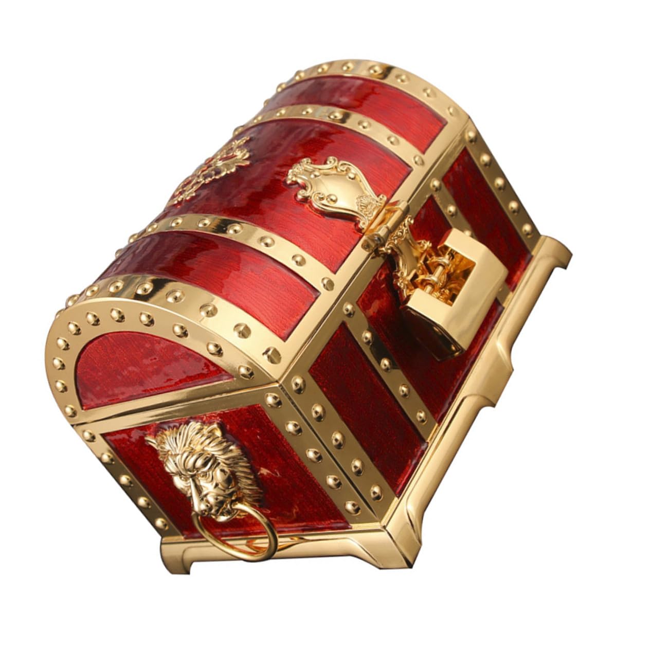 Boîte à Bijoux Vintage en Alliage Métallique Coffret Rétro Double Couche