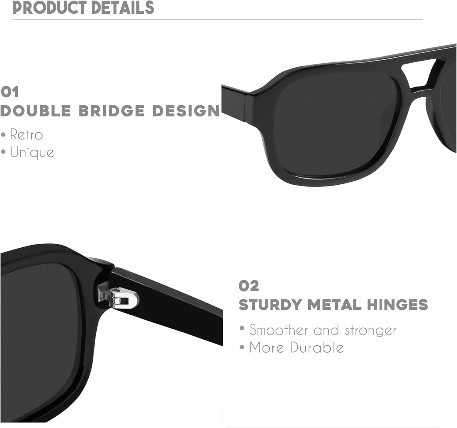 mosanana Small Aviator Sunglasses for Women with Small Face Narrow Style MS52362 - Image 5