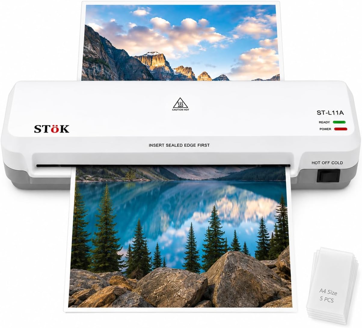 STöK L11A A4 Lamination Machine | 2 Roller System for a Professional Finish at Home, Office & School | Fits Upto 9 Inch Wide Pages (1 Year Warranty)