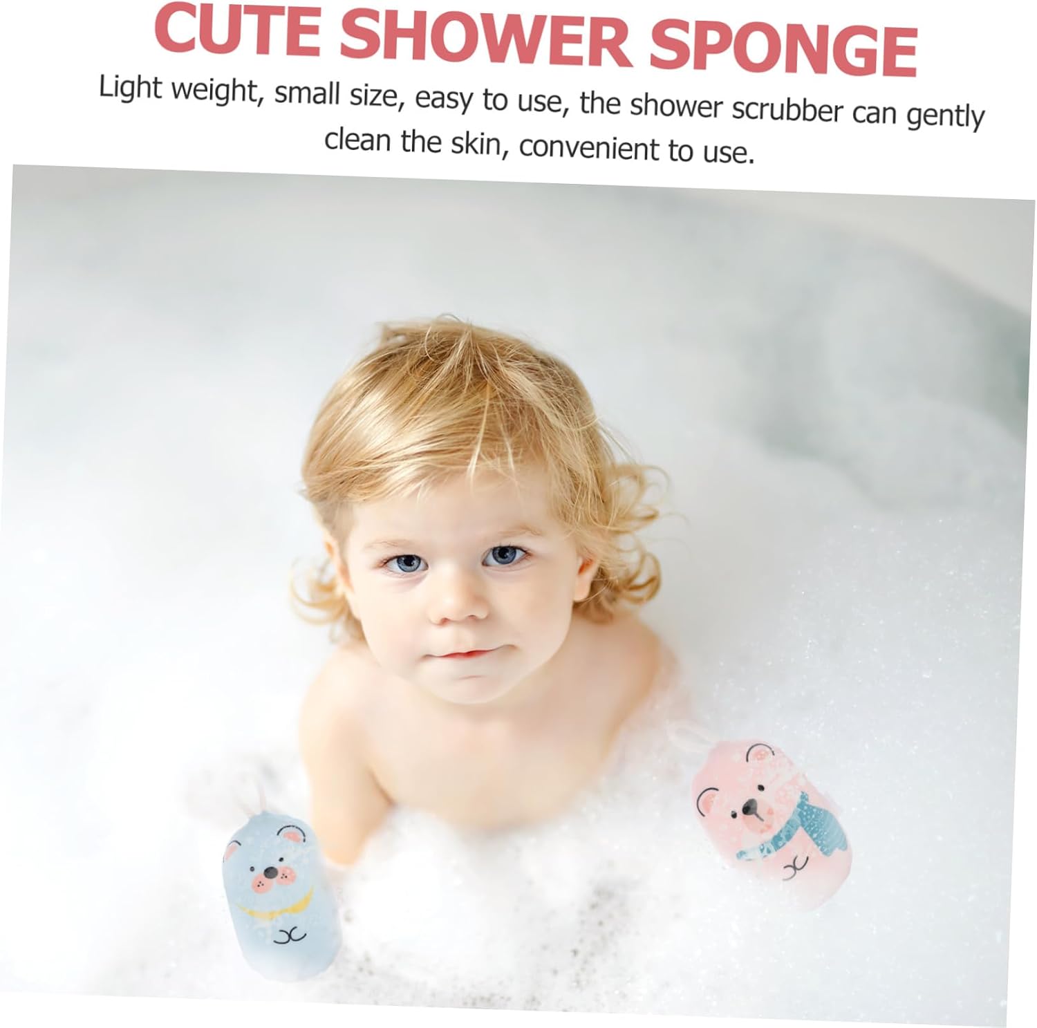 Bathing Sponge Set for Baby 2 Pcs Soft Bath Sponges Exfoliating Sponge for Baby Safe for Sensitive Skin