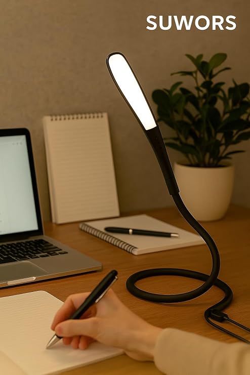 USB LED Masa Lambası – 14 Ledli, 3 Kademeli Dokunmatik Işık, Esnek Boyunlu Kitap Okuma & Çalışma Lambası [Enerji Sınıfı A]