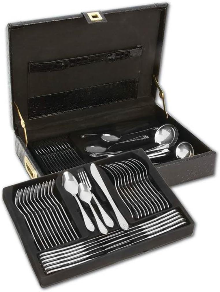 Sterlingcraft 72pc Heavy Gauge Surgical Stainless Steel Flatware+Hostess Set Gift Boxed