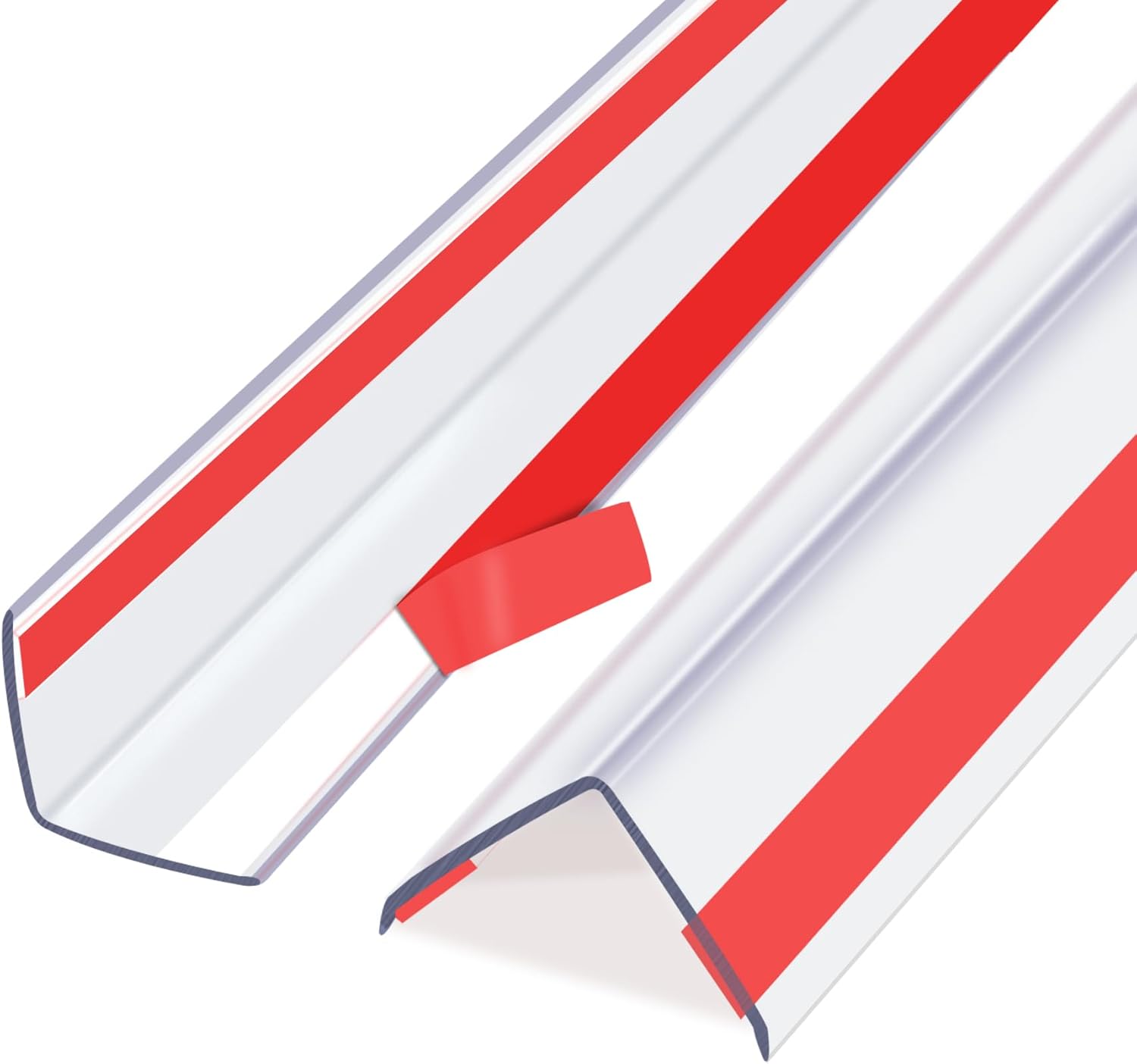 Clear Self Adhesive Wall Corner Protectors, Thickened L-Shaped Peel and Stick Furniture Edge Shields & Guards for Sharp Wall, Door Frame, Table (2pcs x 39.4''L x 1''W)