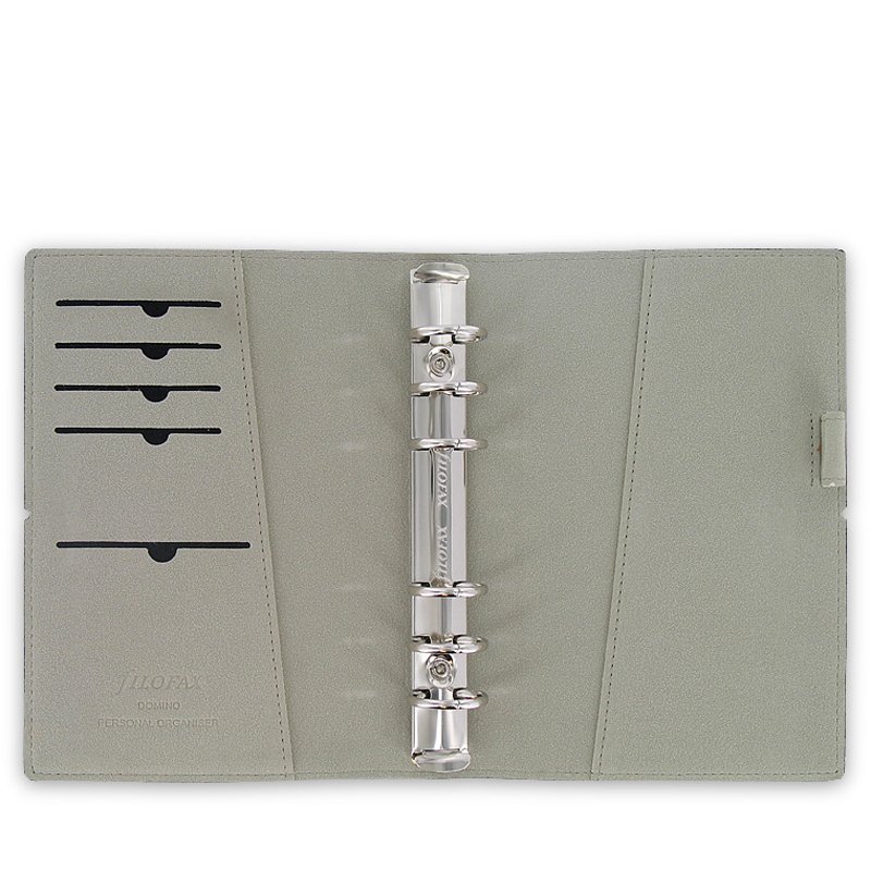 Filofax Domino Persönlicher Organiser Gummibandverschluss nachfüllbar 95 x 171 mm schwarz