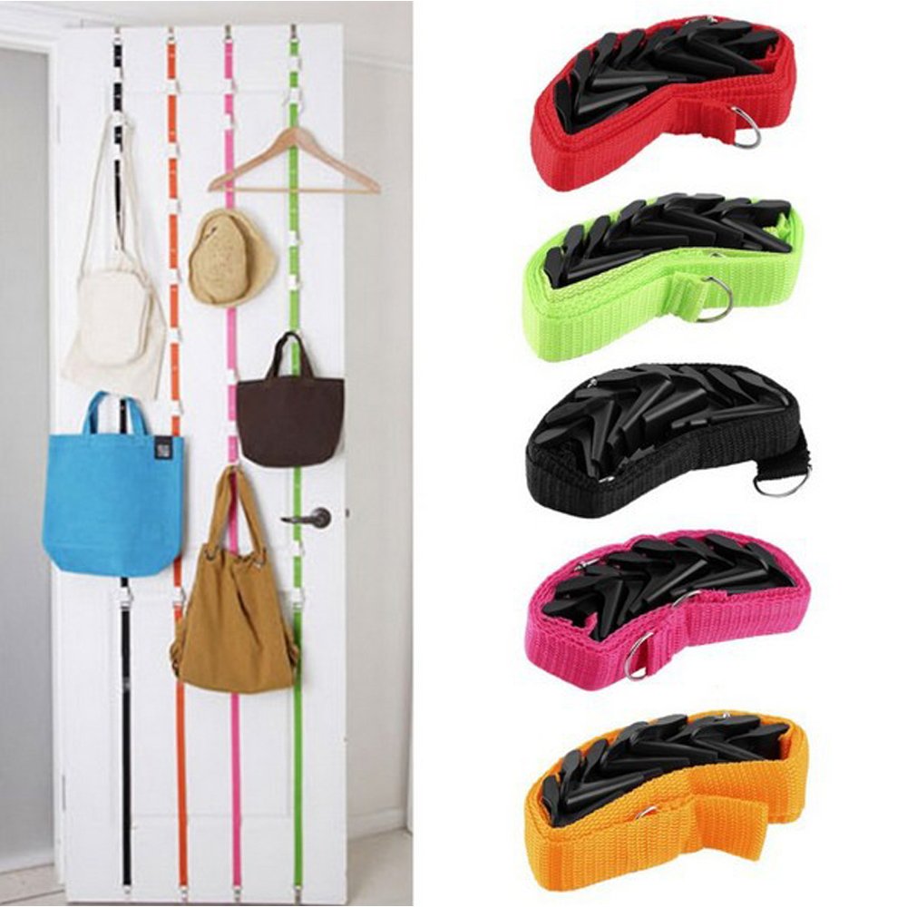 2 Pack for 16 Caps Adjustable Over The Door Caprack Hang Up Organizer Baseball Cap Belt Hanger