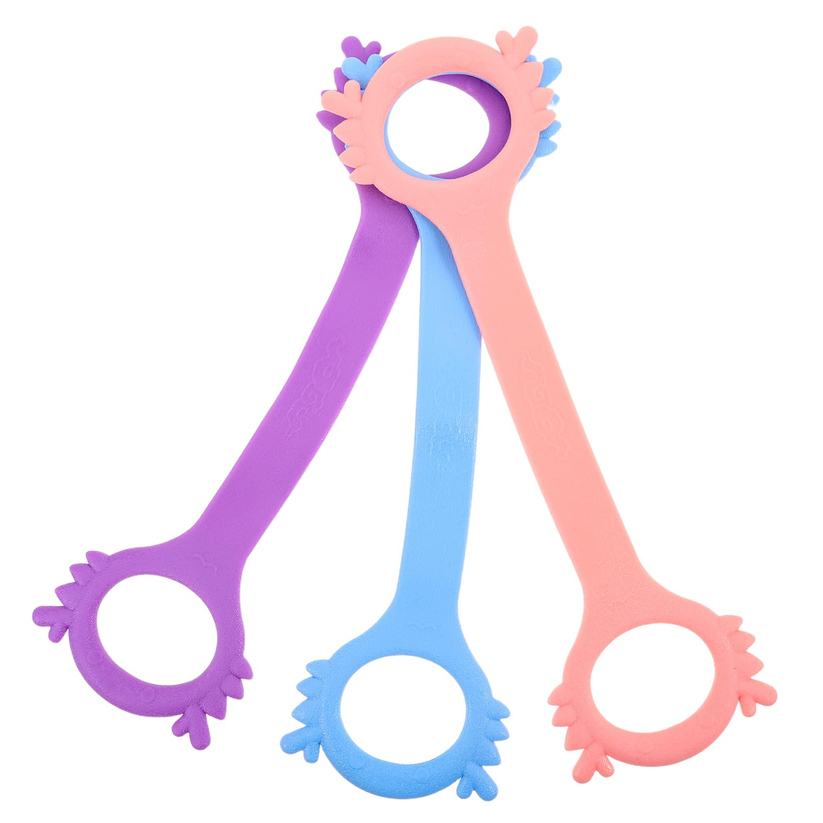 3piezas Bandas De Resistencia Forma De Unidades para Yoga y Ejercicios De Espesor Extra Colores Rosa Azul y para Estiramientos De Pecho Brazos y Hombros