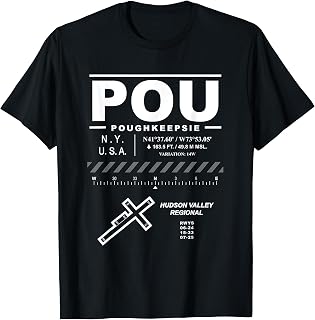 Hudson Valley Regional Airport Poughkeepsie New York POU T-Shirt