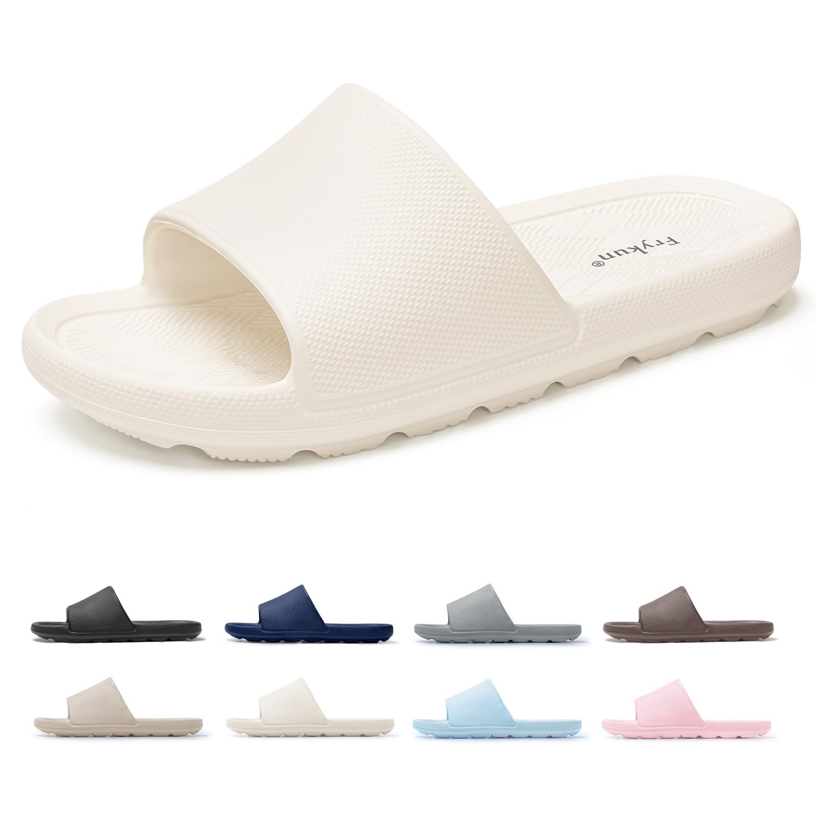 Shower Shoes for Men Women with Arch Support Non Slip Quick Drying Slides College Dorm Bathroom Sandals Pool