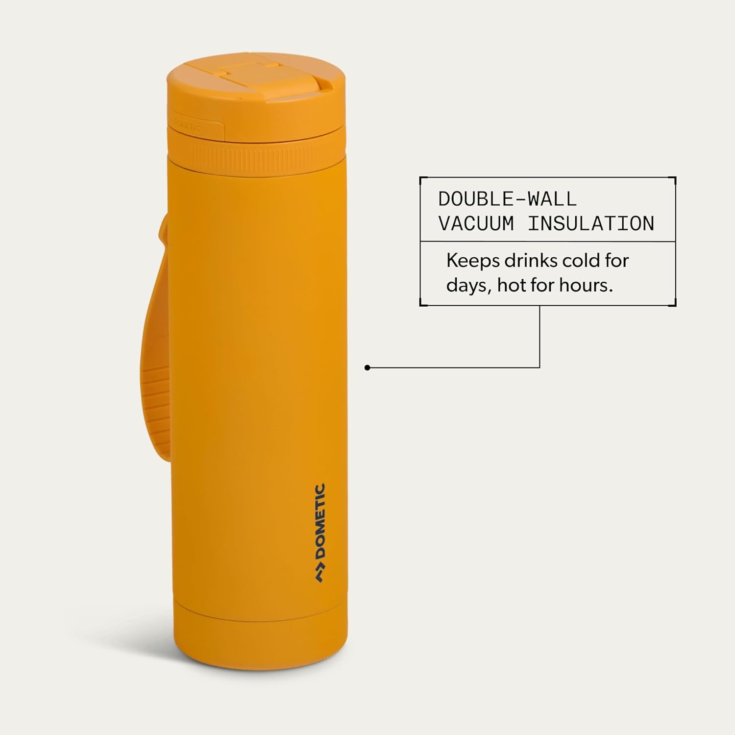 Dometic 22 oz Insulated Sip Bottle | Stainless Steel Drinkware with Covered Sip Straw Lid | Glow