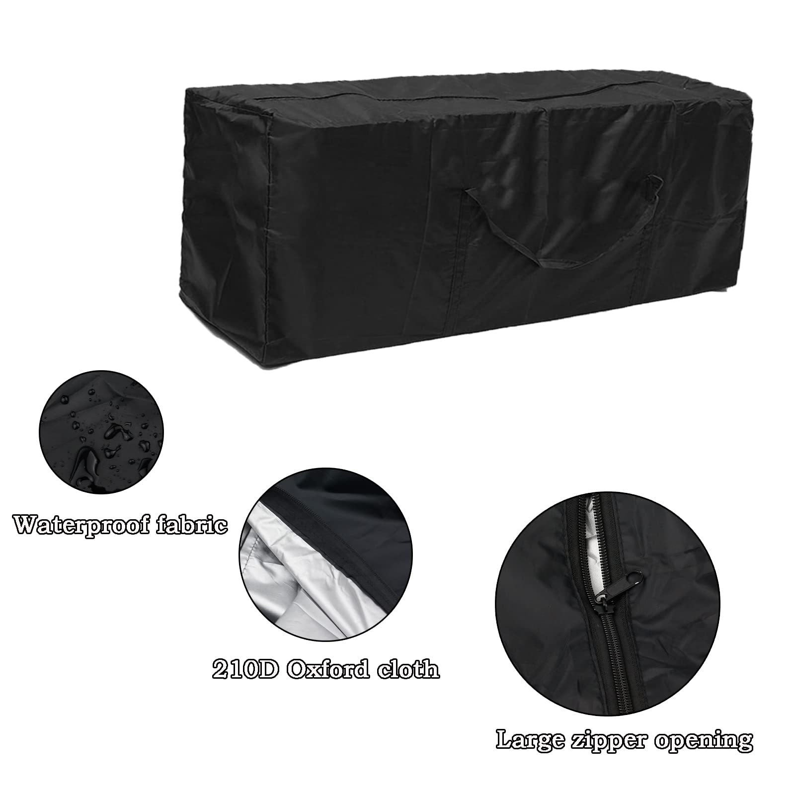 Custodia Per Cuscini Da Giardino - Oxford 210D, 173x76x52cm, Impermeabile UV Resistente - Foto 8