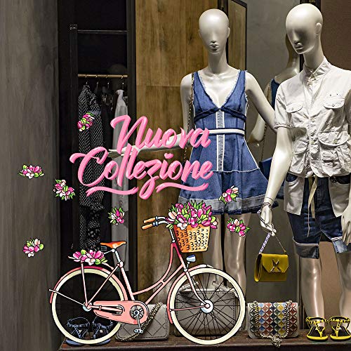 kina - UVNC0060 Pegatinas para Ventanas Colección Primavera Verano ITA - Medidas 100 x 25 cm - Escaparates Las Tiendas Pegatinas, Stickers