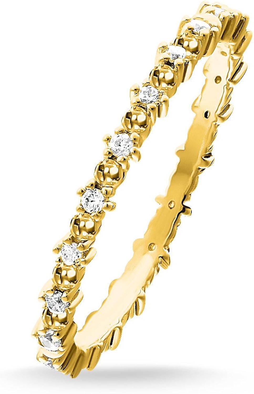 Thomas Sabo Ring Dots with white stones gold-plated silver TR2153-414-14-54, Ring Size 54 - Image 3