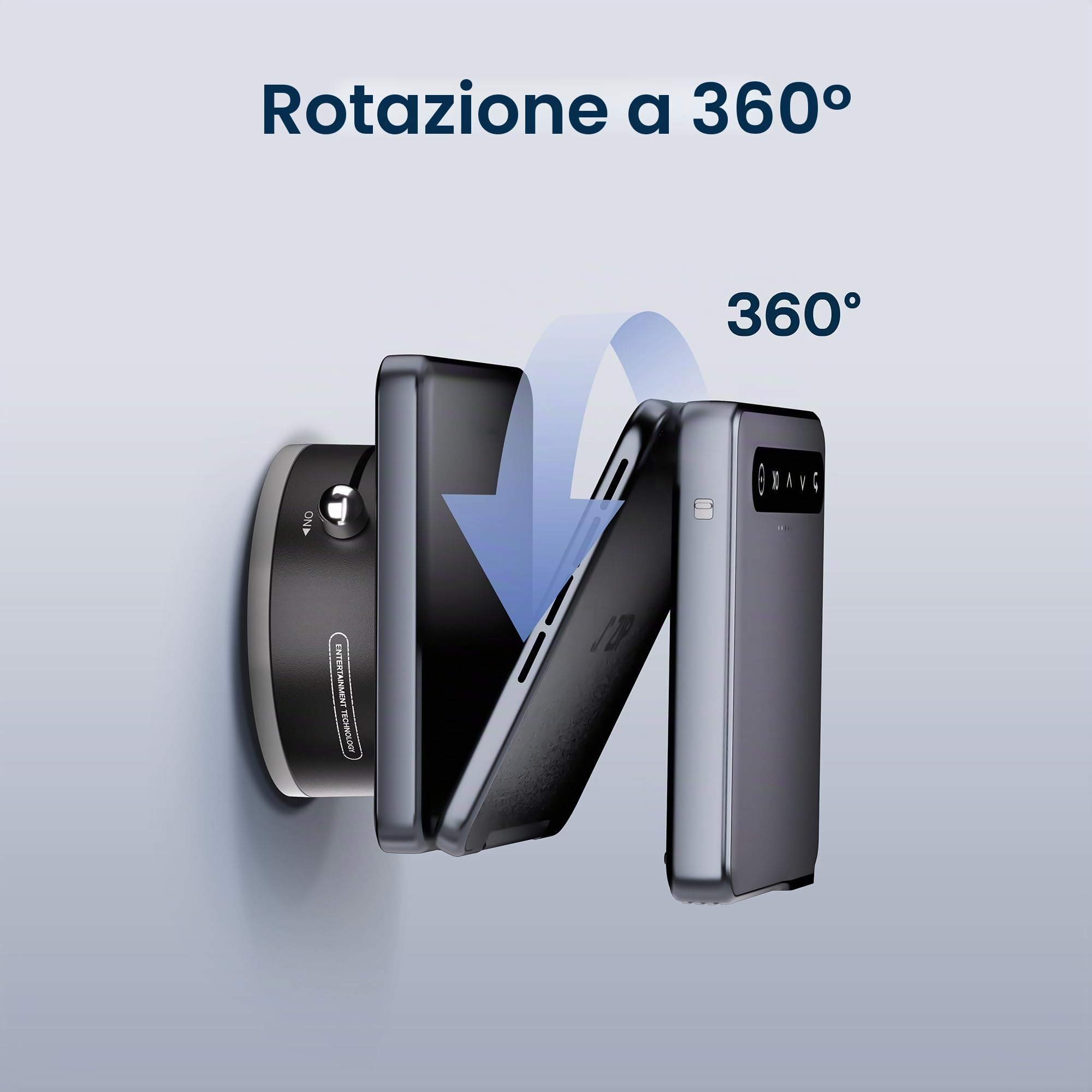 Aurzen Supporto Magnetico a Ventosa per Proiettore zip, Presa Forte, Nessuna Ricarica, Compatibile con Pareti Lisce e Superfici (Vetro, Specchio, Scrivania)