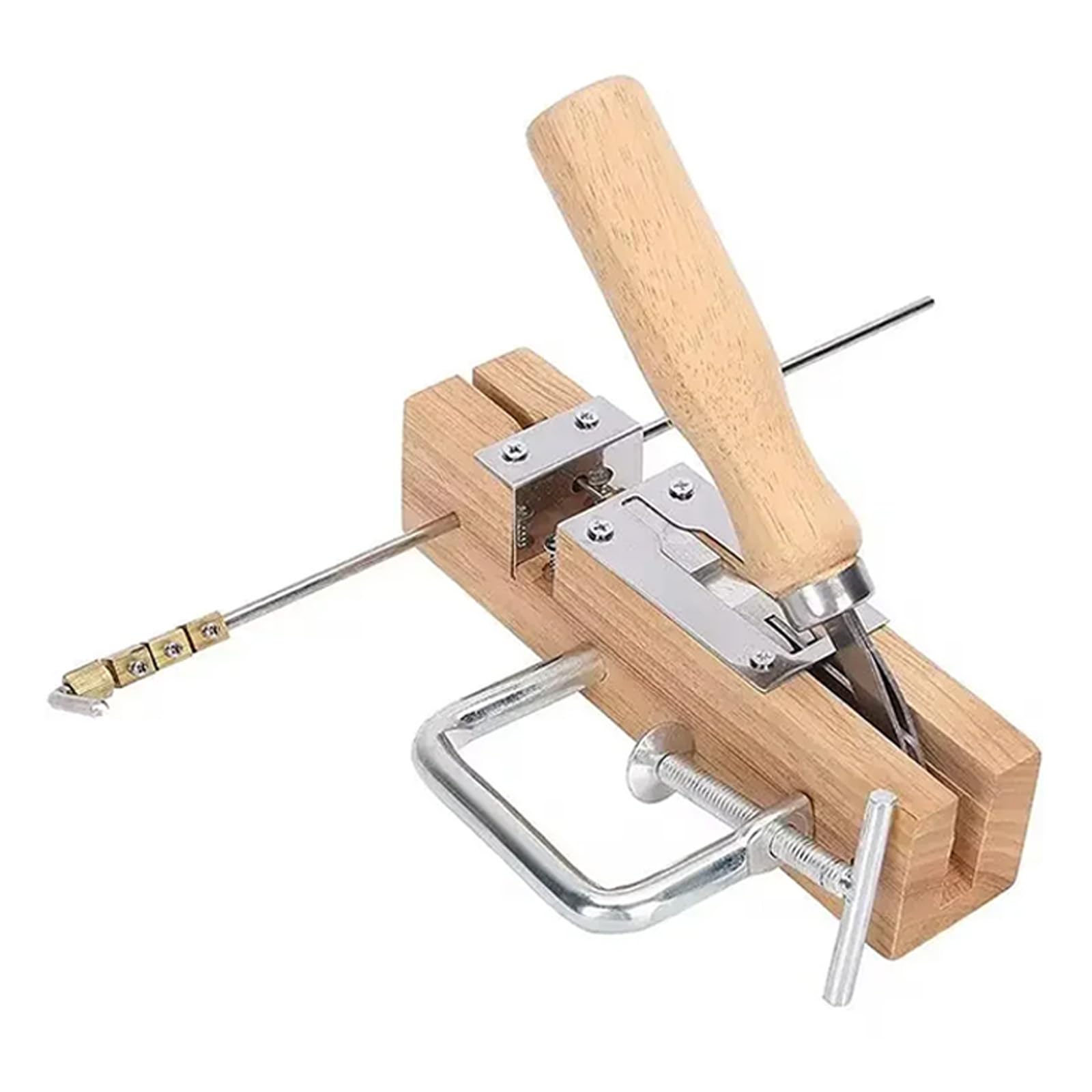Laikoutd Hives Frame Hole Punching Machine Ergonomic Grip Manual Hole Punching Tool Wooden Eyelet Maker Drilling Tool Enduring Bees Frame Beekeeper Equipment