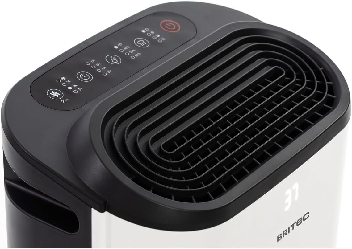 BRITEC Dehumidifier top view with control panel