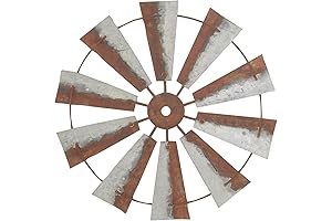 Metal Windmill Home Decor, 30" x 2" x 30", Add Artistic Charm to Your Home