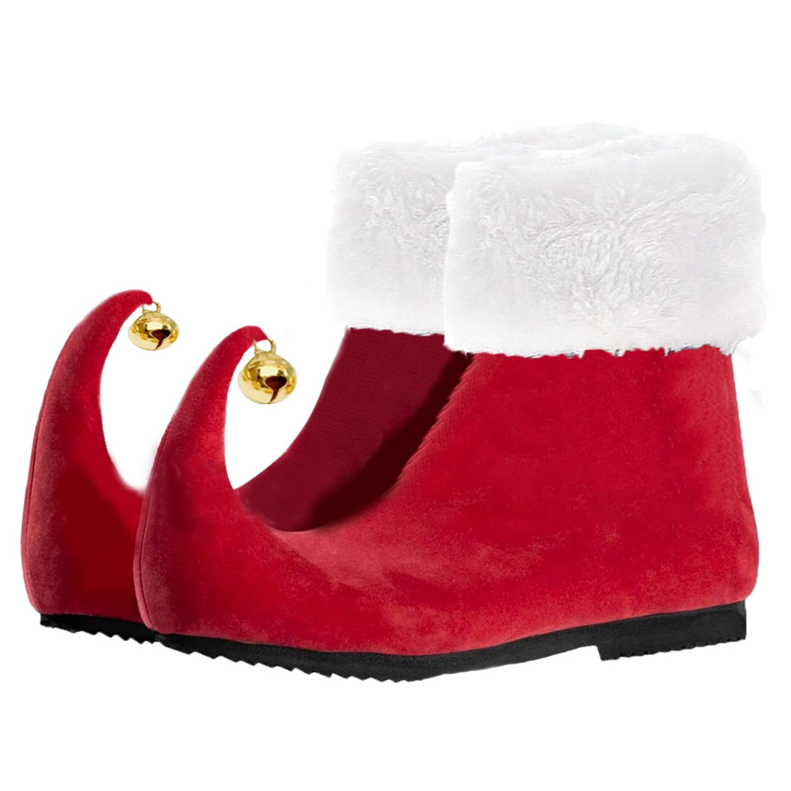 LUOFENG Fundas de zapatos de payaso de Navidad, fundas de felpa para zapatos, fundas de zapatos de elfos, cubrezapatos de payaso, cosplay, accesorios de disfraz de Halloween