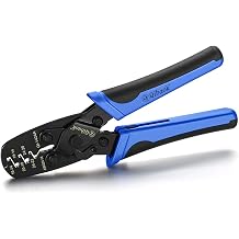 Qibaok Open Barrel Terminal Crimper Pliers Tool for Molex Style DELPHI AMP TYCO Crimp Terminals 24-14 AWG