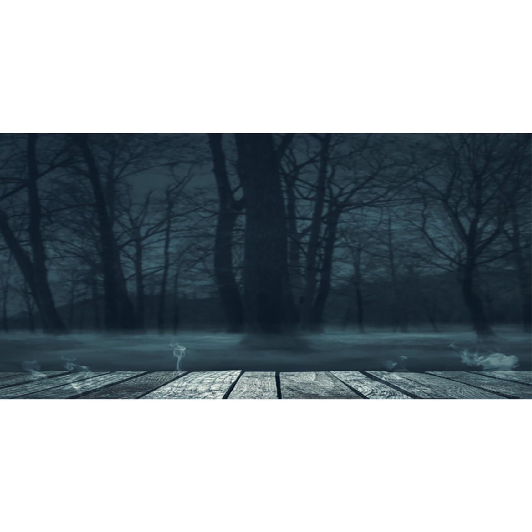 MIRRORANG 120x50cm Black Scary Aquarium Background Spooky Forest Trees Road Horror Night Vinyl Durable Fish Tank Background