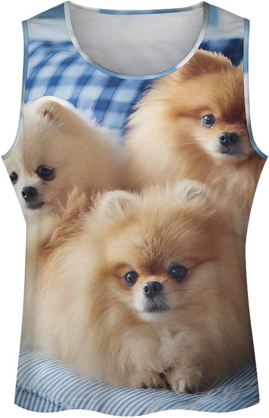 Funny Pomeranian Men Tank Top Workout Shirt Muscle T Shirt 5XL