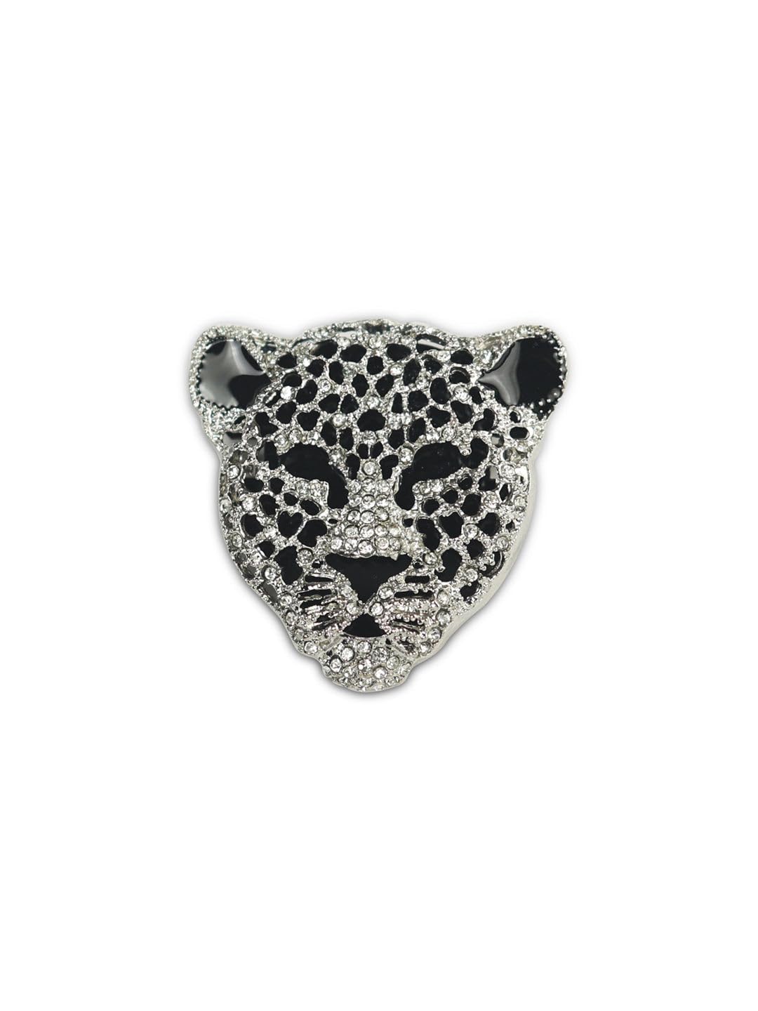 kavove Lustro Leopard Silver Colour Brooch For Men-picture-23