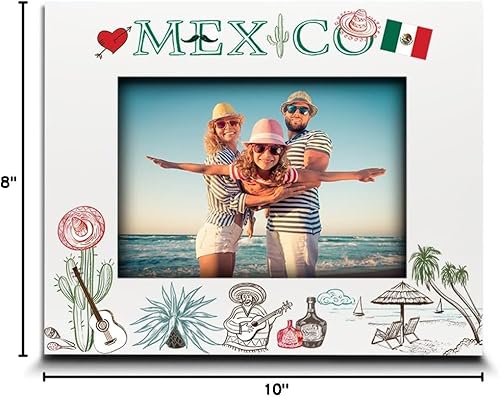 Miniatura 8 de BELLA BUSTA -Marco de fotos de la Ciudad de México, boda, compromiso, luna de miel, vacaciones en México- Impresión UV símbolos de México juego de