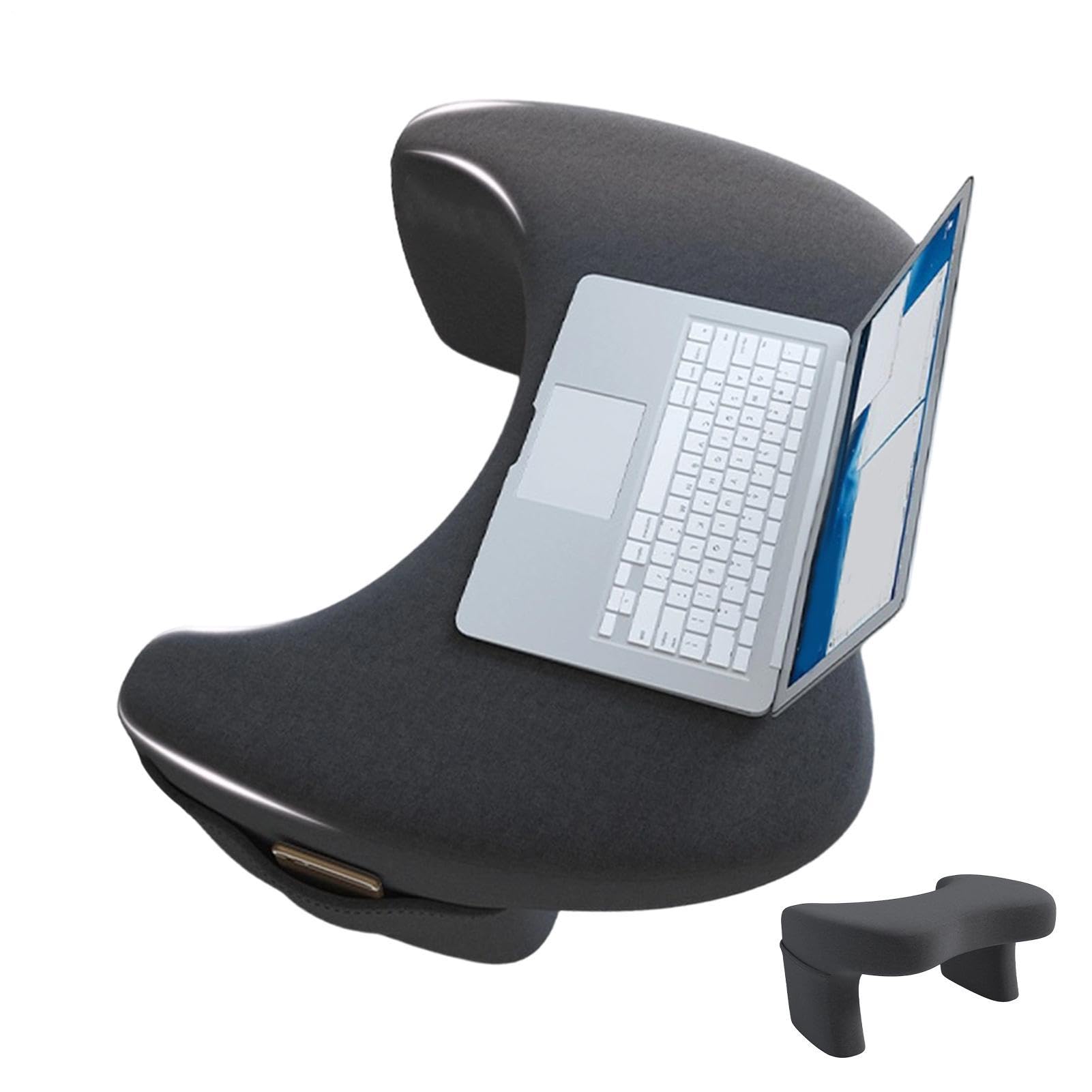 Cuscino Portatile per PC,Tavolino per Tablet e Tastiera da - Cuscino Scrivania per Laptop con Tasche,per Lettura Videogiochi Divano Appartamento