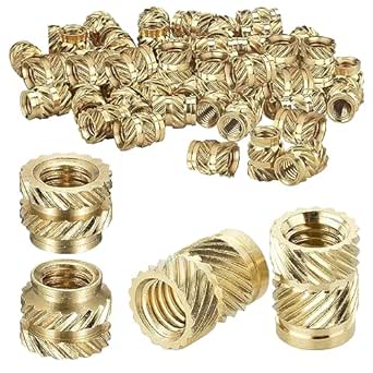 Sunyunze 80 Stück Einschraubmuttern M5×10mm - Verzinkte Gewindehülsen Für Holz Möbel