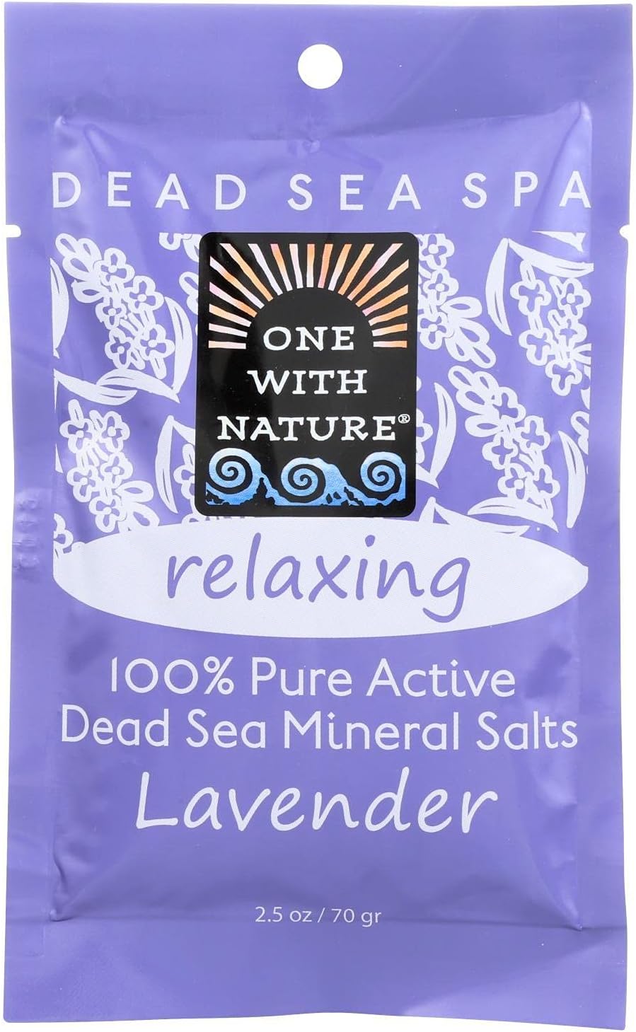 One Nature Bath Salts,Lavender,Rela 2.5 Oz (Pack of 6