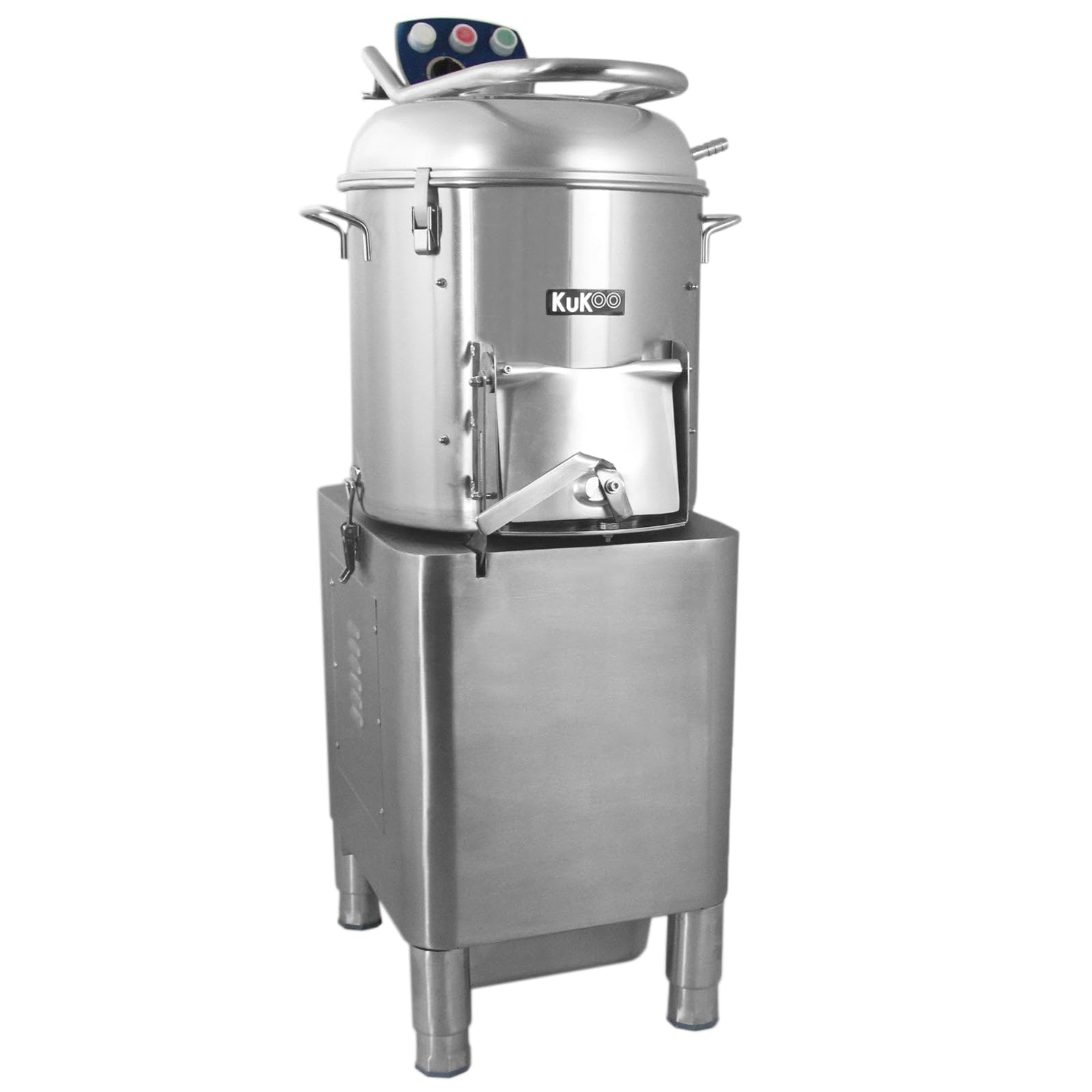 Máquina Peladora Patatas Maquina Pelar Patatas Uso Comercial Doméstico Capacidad 20kg Producción 190kg/Hora Motor 950W Temporizador Sistema Arranque Parada Papel de Revestimiento Abrasivo