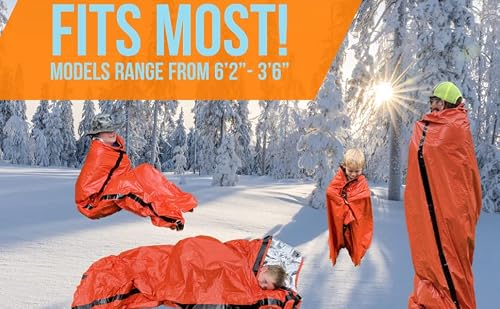 133 SUPPLY Emergency Sleeping Bags for Survival Sleeping Bag Emergency Sleeping Bag Emergency Bivy Sack Thermal Blankets Survival Gear Emergency Supplies Camping Hiking Gear Outdoor Life Disaster - Thumbnail 2