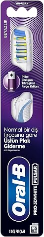 Oral-B Pro-3DWhite Pulsar Beyazlık Pilli Diş Fırçası, Orta Sertlik