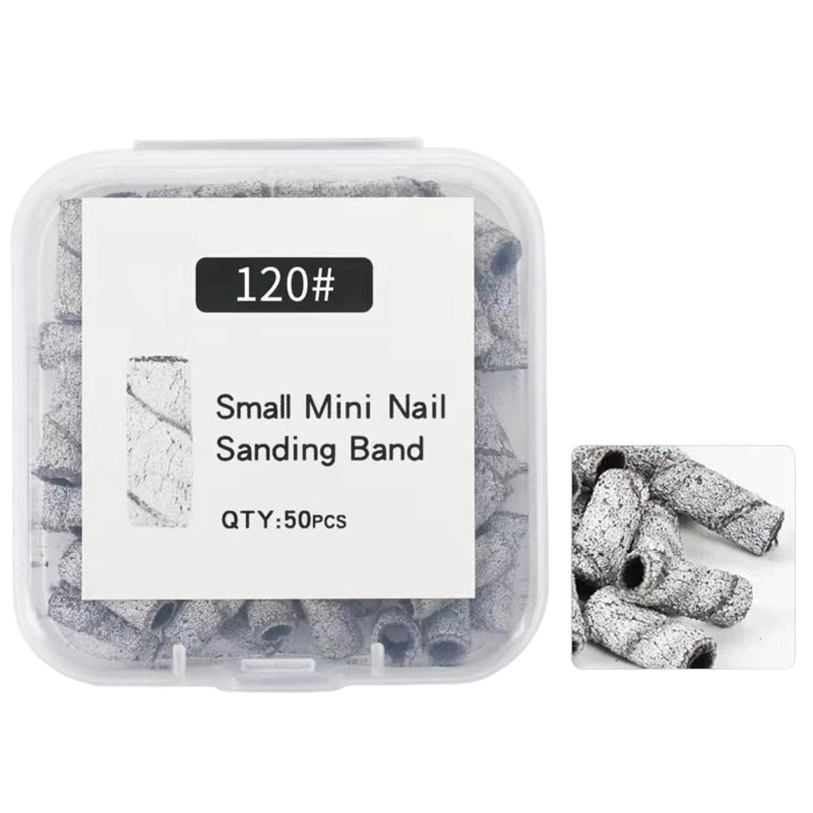 C & I Nagelbohrer Set – 50 Mini-Schleifbänder & 1 Spanndorn Für Acryl-/Gelnägel, Nagelvorbereitung
