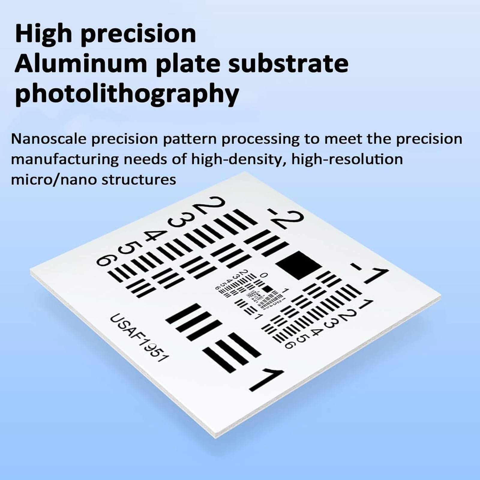 Tabla de prueba de resolución de microscopio, objetivo de calibración de cámara óptica de 3 pulgadas, grupos -2-5 película positiva/negativa, precisión ± 5 μm, para inspección de visión
