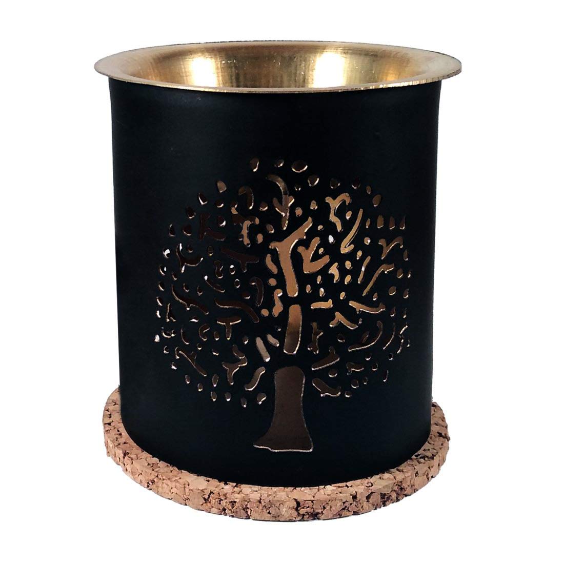 Tree of Life Brass Oil Diffuser for Home by Aromafume | Diwali Decoration for Home, Oil Burner with Candle | Use for Essential Oils, Diffuser Oil | Aromatherapy Aroma Burner with 10ml Essential Oil