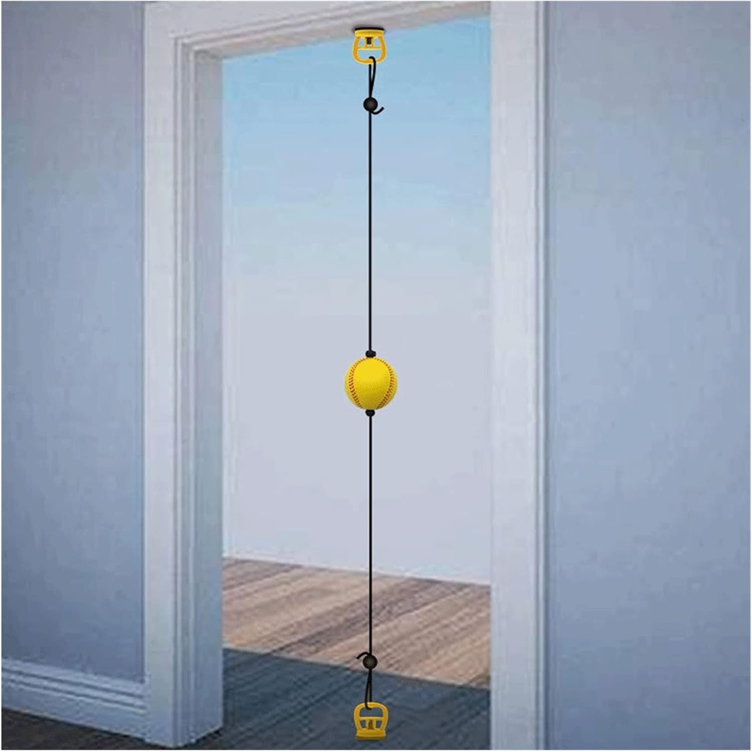 Boxing Speed Bag, Double End Punching Bag, PU Leather Gym Punching Bag, Yellow, Adult, Boxing, Mixed Martial Arts