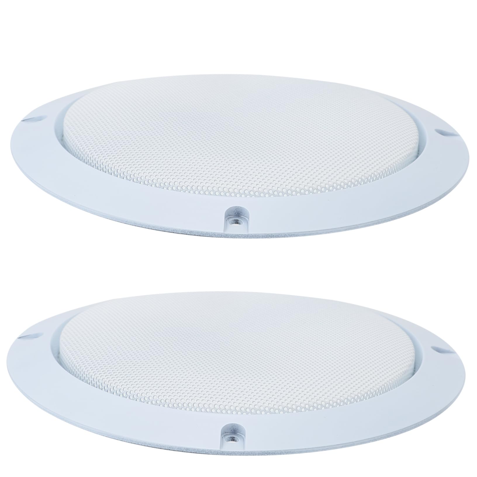 Housoutil 2pcs Speaker Grille Cover Protective Mesh Horn Guard for Audio Speakers White Design Easy Installation for Home Car Use