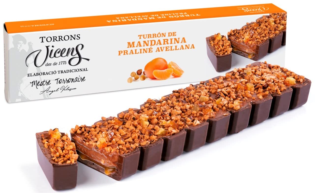 Vicens Agramunt's Torrons - Natura Collection - Tangerine Nougat with Hazelnut Praline - 10.58oz/ 300gr